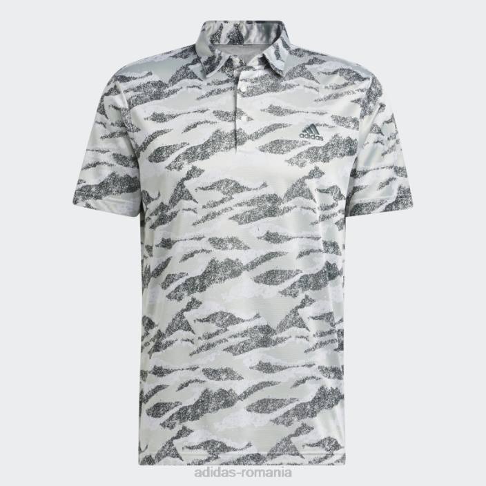 Adidas tricou polo cu imprimeu orizont verde adidas bărbați verde/alb 2JBN14838