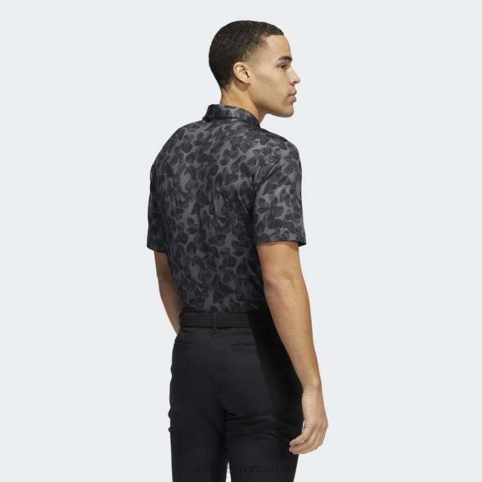 Adidas tricou polo cu imprimeu prisma la moda neagra bărbați gri/negru 2JBN1575