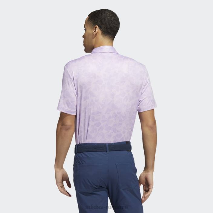 Adidas tricou polo cu imprimeu prisma purple glow fashion bărbați strălucire liliac/violet 2JBN1555
