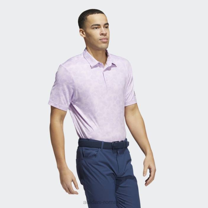 Adidas tricou polo cu imprimeu prisma purple glow fashion bărbați strălucire liliac/violet 2JBN1555