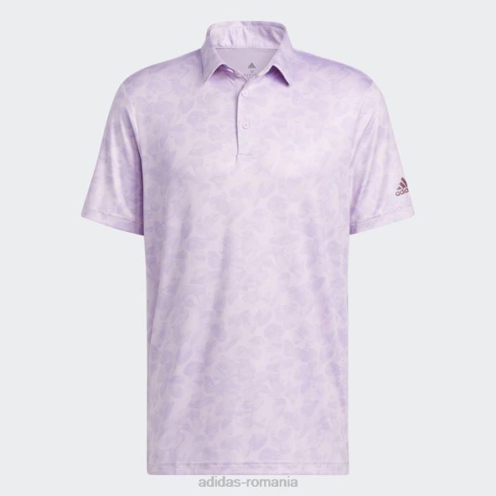 Adidas tricou polo cu imprimeu prisma purple glow fashion bărbați strălucire liliac/violet 2JBN1555