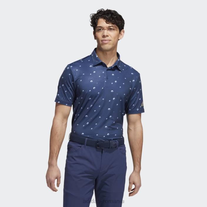 Adidas tricou polo cu imprimeu ultimate365 bleumarin adidas bărbați bleumarin/alb/canepa 2JBN1605