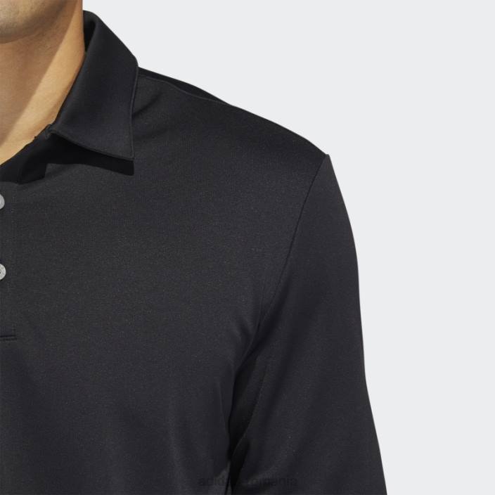 Adidas tricou polo cu maneca lunga negru bărbați negru 2JBN6488