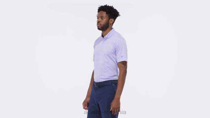 Adidas tricou polo de golf cu imprimeu albastru albastru adidas bărbați zori albastre 2JBN6048