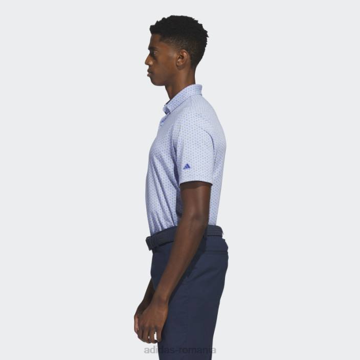 Adidas tricou polo de golf cu imprimeu albastru albastru adidas bărbați zori albastre 2JBN6048