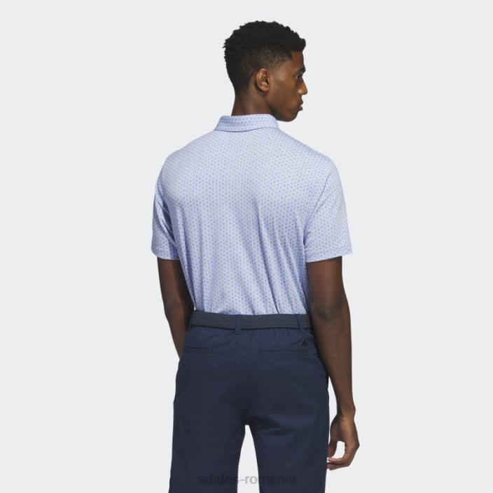 Adidas tricou polo de golf cu imprimeu albastru albastru adidas bărbați zori albastre 2JBN6048