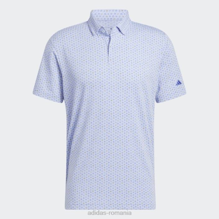 Adidas tricou polo de golf cu imprimeu albastru albastru adidas bărbați zori albastre 2JBN6048