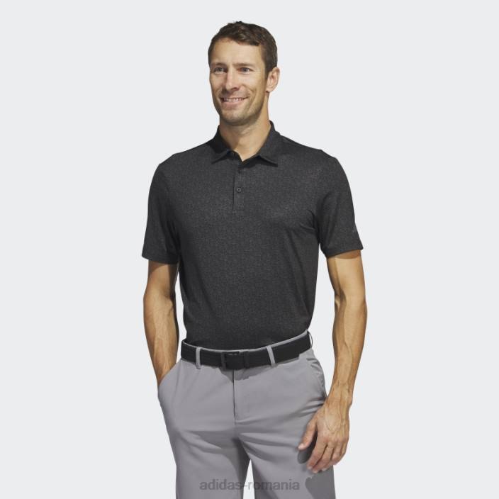 Adidas tricou polo de golf cu imprimeu integral Ultimate365 negru bărbați negru 2JBN1013