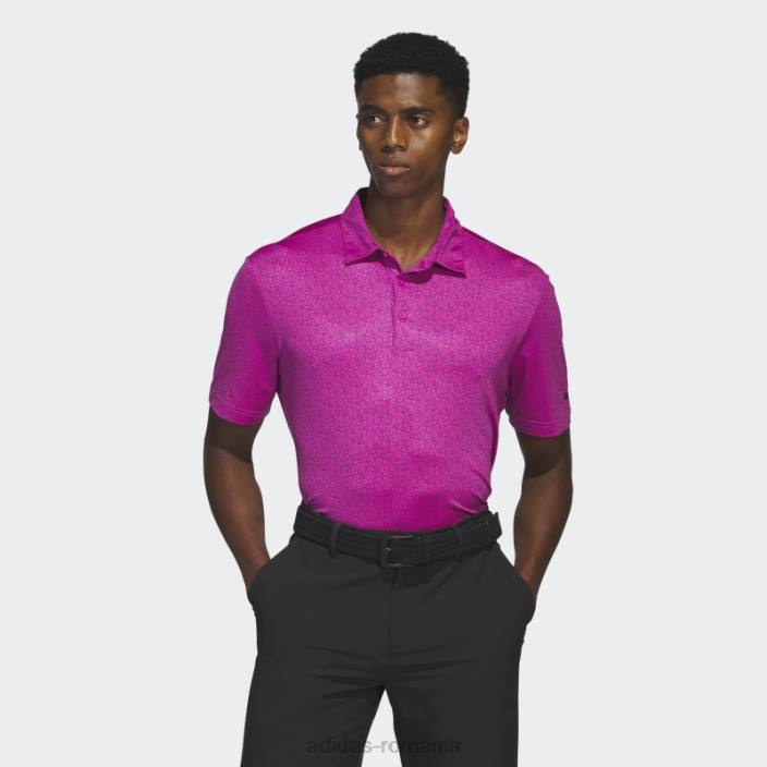 Adidas tricou polo de golf cu imprimeu integral fucsia ultimate365 bărbați fucsie 2JBN1426