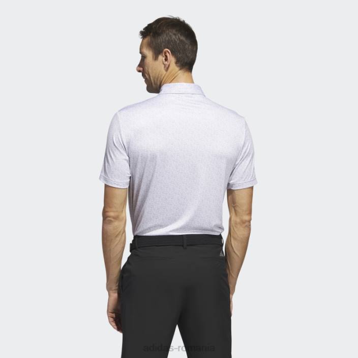 Adidas tricou polo de golf cu imprimeu integral ultimate365 alb bărbați alb 2JBN1432
