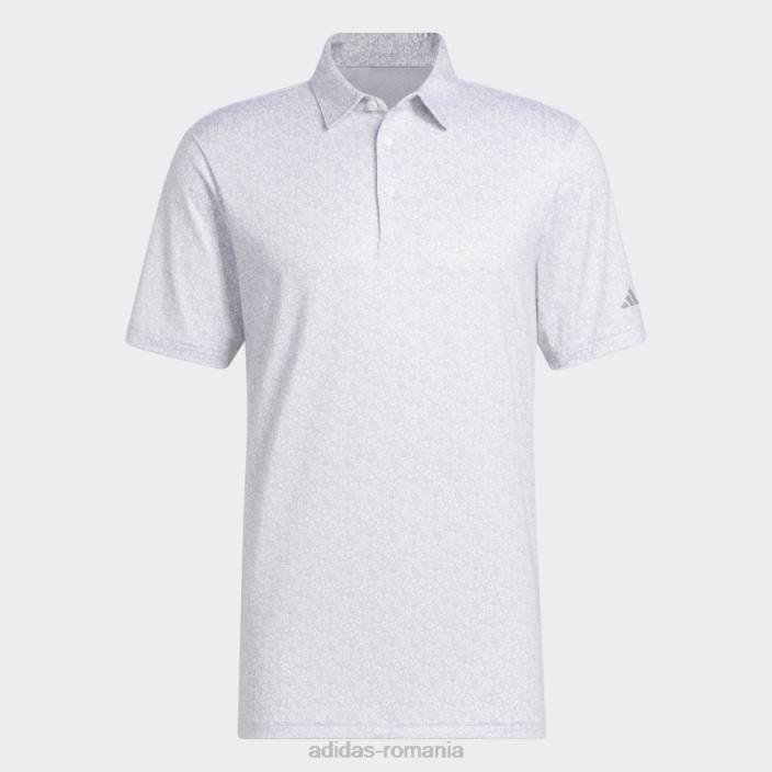 Adidas tricou polo de golf cu imprimeu integral ultimate365 alb bărbați alb 2JBN1432