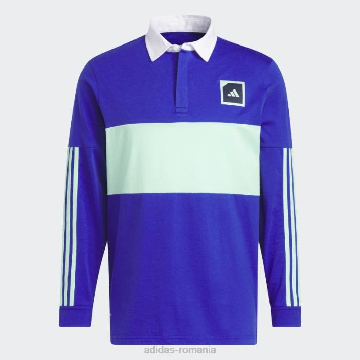 Adidas tricou polo de golf cu mânecă lungă adicross albastru bărbați albastru 2JBN5858
