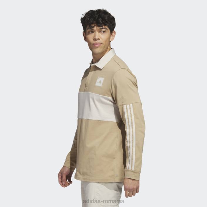 Adidas tricou polo de golf cu mânecă lungă adicross cânepă bărbați cânepă 2JBN1129