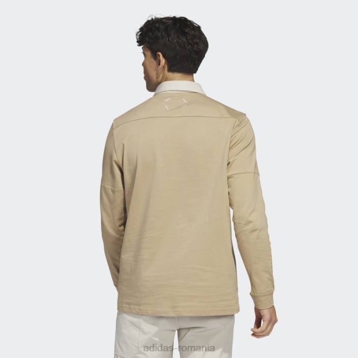 Adidas tricou polo de golf cu mânecă lungă adicross cânepă bărbați cânepă 2JBN1129