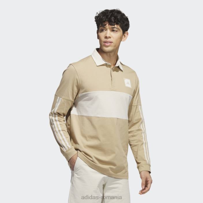 Adidas tricou polo de golf cu mânecă lungă adicross cânepă bărbați cânepă 2JBN1129