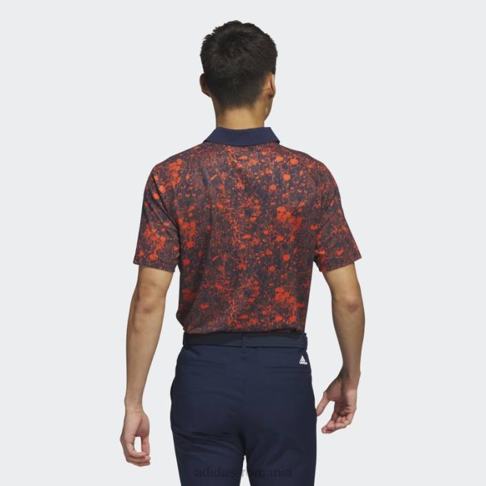 Adidas tricou polo de golf cu plasă bleumarin ultimate365 tour imprimat bărbați bleumarin/roșu 2JBN5086