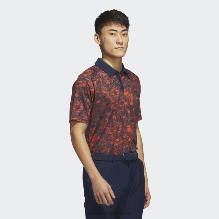 Adidas tricou polo de golf cu plasă bleumarin ultimate365 tour imprimat bărbați bleumarin/roșu 2JBN5086