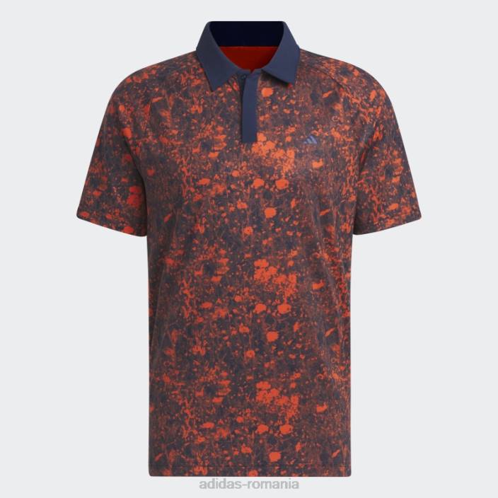 Adidas tricou polo de golf cu plasă bleumarin ultimate365 tour imprimat bărbați bleumarin/roșu 2JBN5086