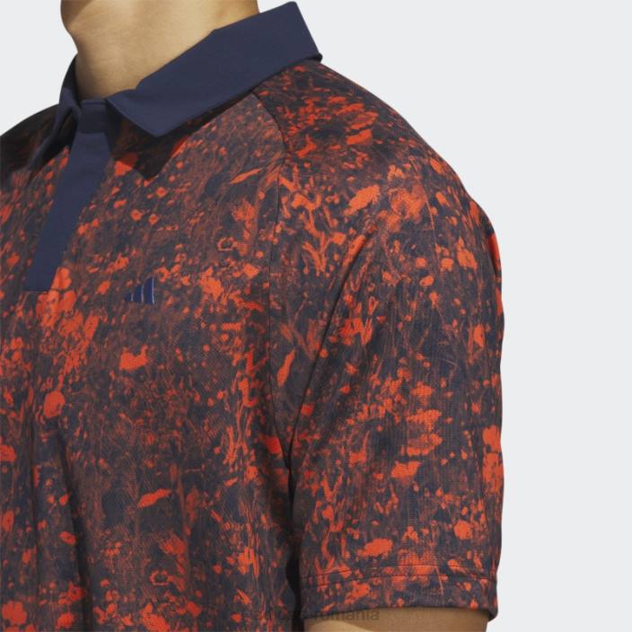 Adidas tricou polo de golf cu plasă bleumarin ultimate365 tour imprimat bărbați bleumarin/roșu 2JBN5086