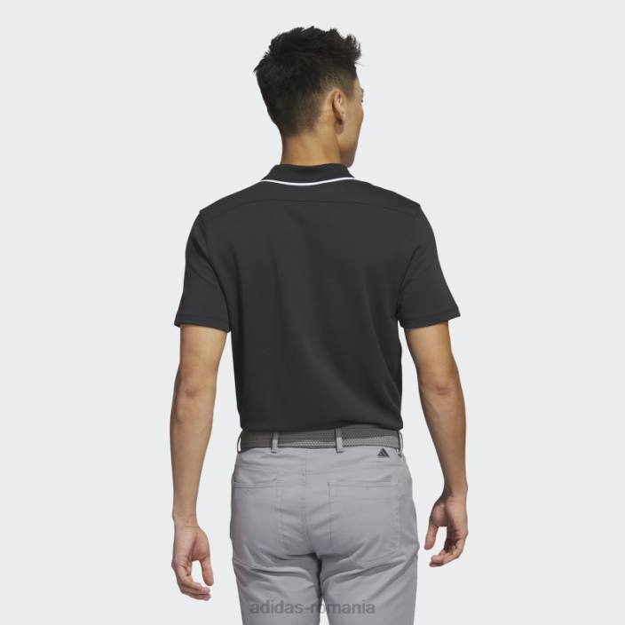 Adidas tricou polo de golf din piqué negru bărbați negru 2JBN6475