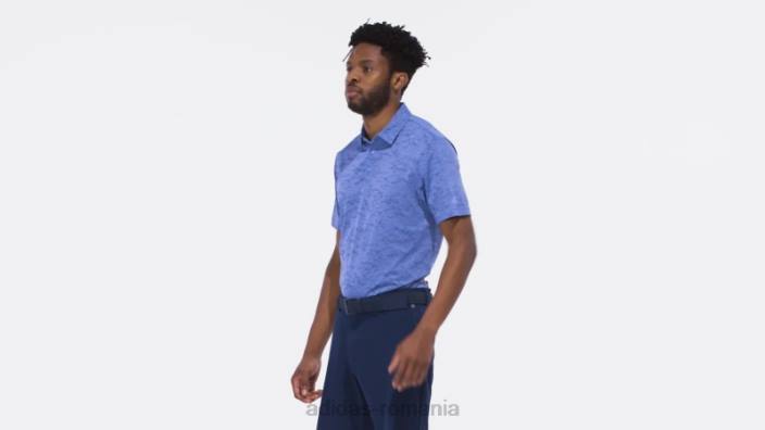 Adidas tricou polo de golf jacquard texturat albastru adidas bărbați albastru/marinier 2JBN6000