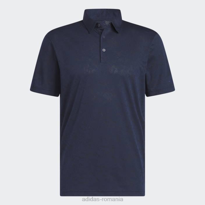 Adidas tricou polo de golf jacquard texturat bleumarin bărbați bleumarin/negru 2JBN5731