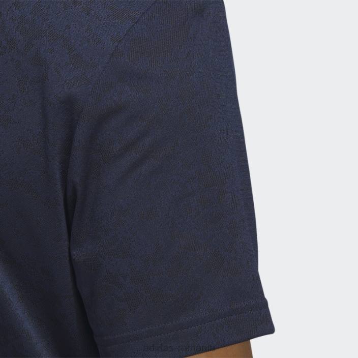 Adidas tricou polo de golf jacquard texturat bleumarin bărbați bleumarin/negru 2JBN5731