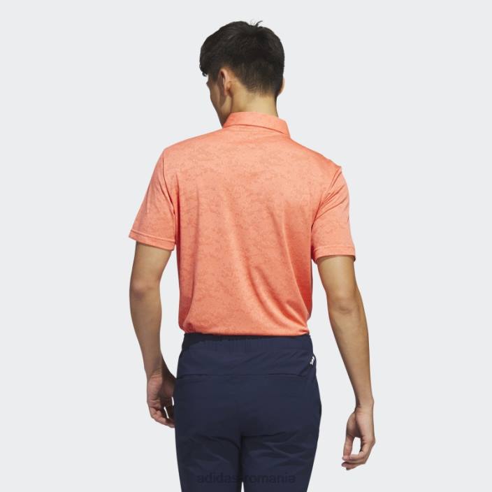 Adidas tricou polo de golf jacquard texturat coral adidas bărbați coral 2JBN14505