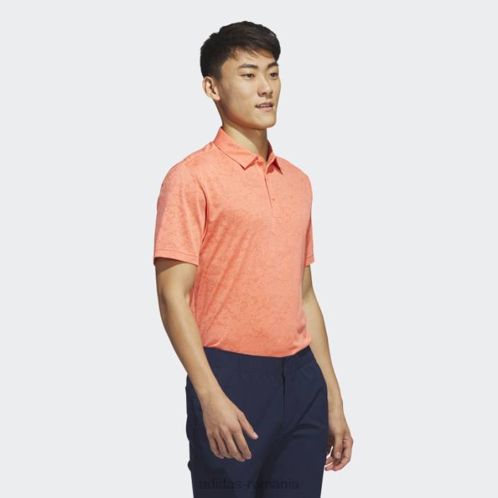 Adidas tricou polo de golf jacquard texturat coral adidas bărbați coral 2JBN14505