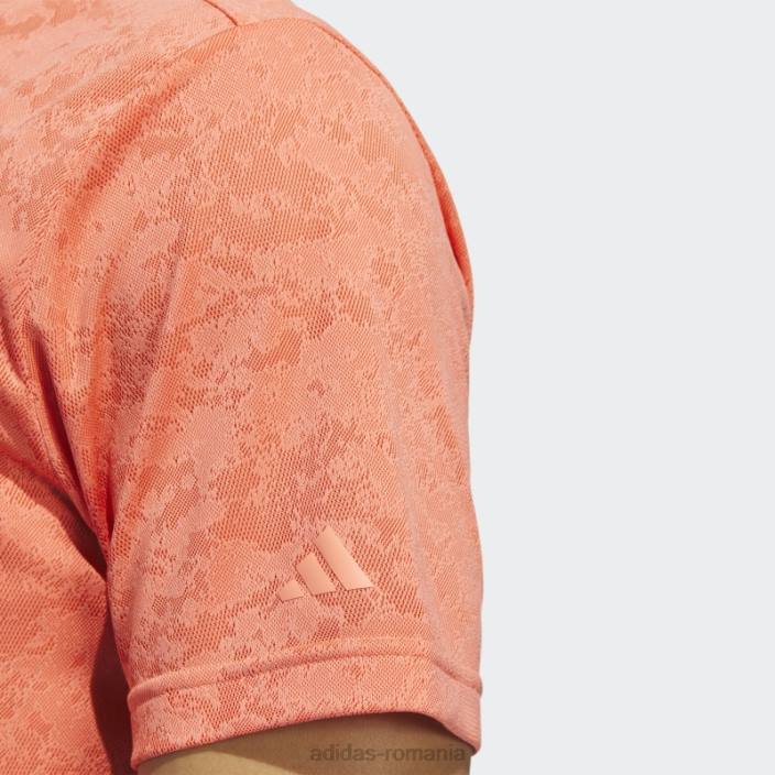 Adidas tricou polo de golf jacquard texturat coral adidas bărbați coral 2JBN14505