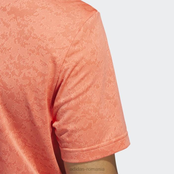Adidas tricou polo de golf jacquard texturat coral adidas bărbați coral 2JBN14505