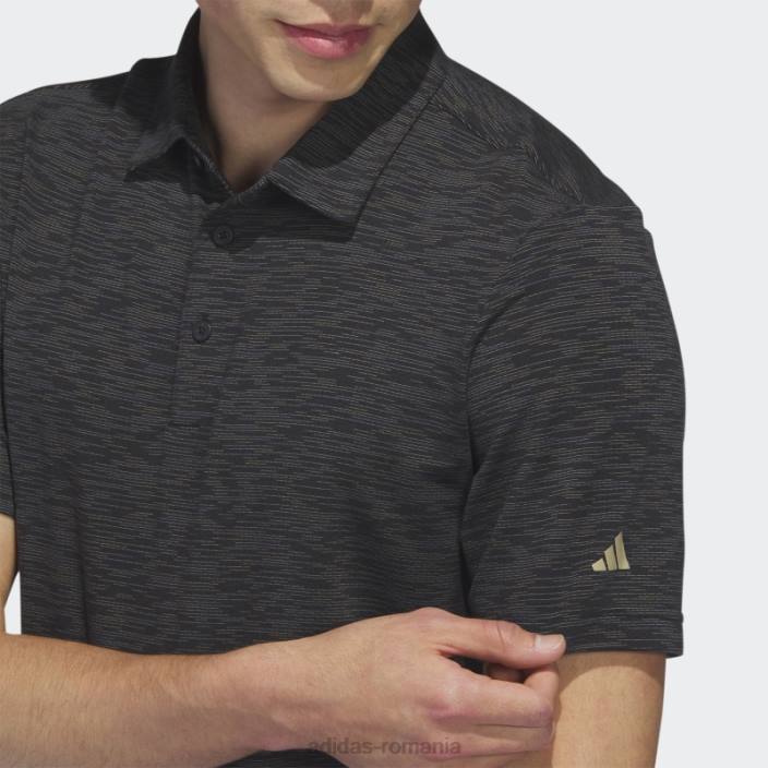 Adidas tricou polo de golf space dye negru bărbați negru 2JBN7508