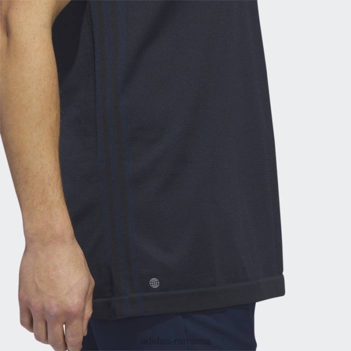 Adidas tricou polo de golf ultimate365 tour primeknit bleumarin bărbați negru/bleumarin 2JBN7488