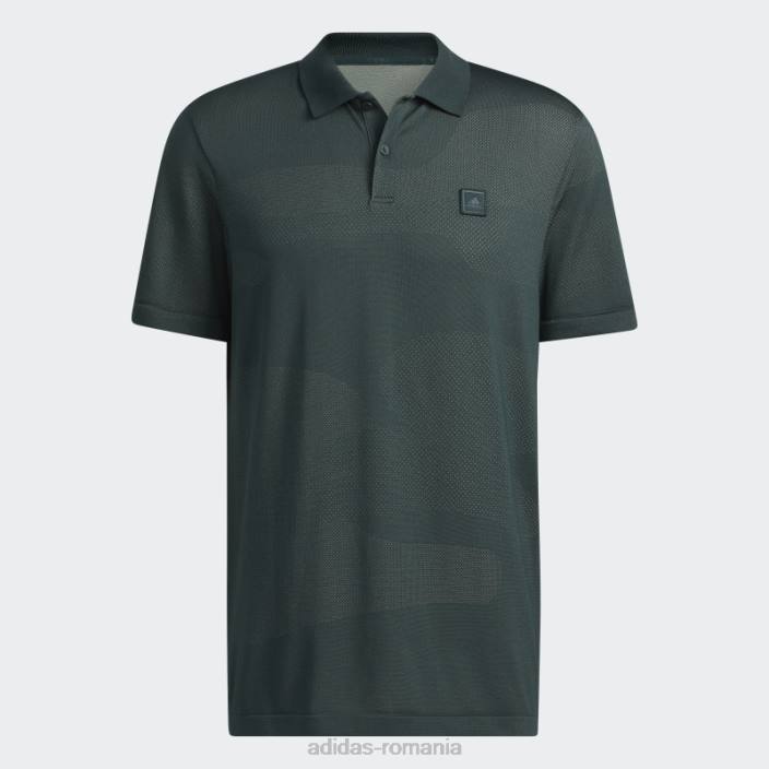 Adidas tricou polo fără cusături, verde bărbați verde 2JBN1249