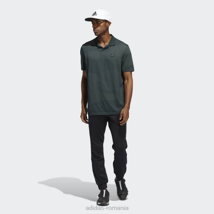 Adidas tricou polo fără cusături, verde bărbați verde 2JBN1249