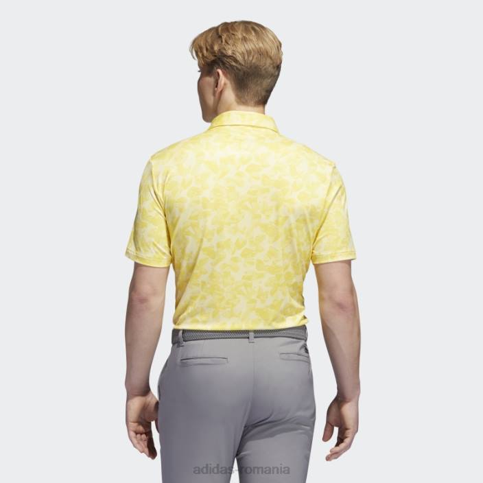 Adidas tricou polo galben cu imprimeu prisma bărbați galben/pantone 2JBN1576