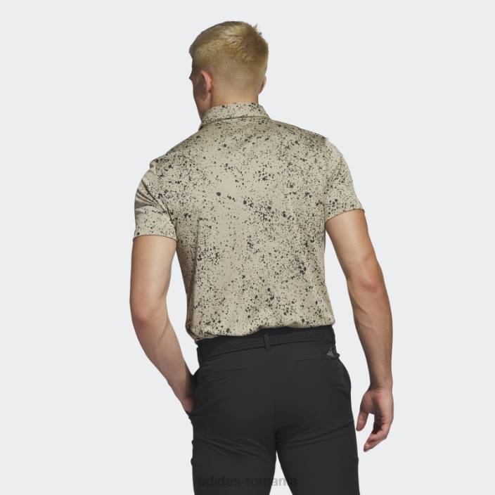 Adidas tricou polo golf jacquard canepa adidas bărbați cânepă/negru/măslin 2JBN6552