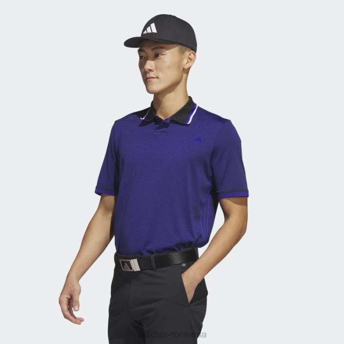 Adidas tricou polo golf ultimate365 tour primeknit albastru bărbați negru/albastru 2JBN1404
