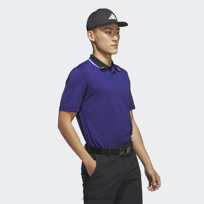 Adidas tricou polo golf ultimate365 tour primeknit albastru bărbați negru/albastru 2JBN1404