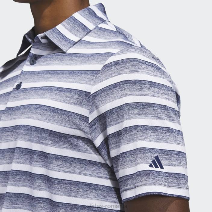 Adidas tricou polo în dungi bleumarin bărbați bleumarin/alb 2JBN6362