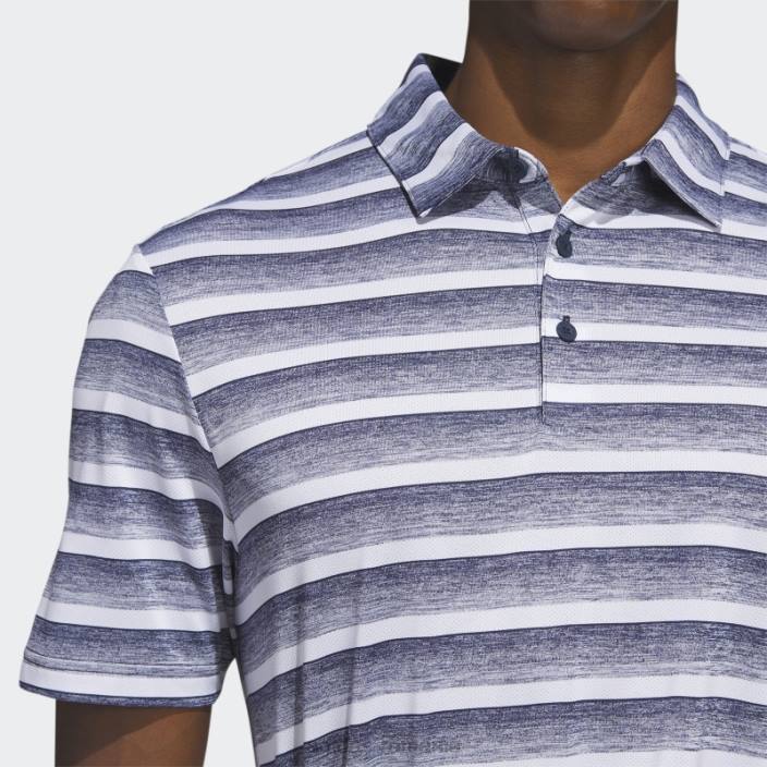 Adidas tricou polo în dungi bleumarin bărbați bleumarin/alb 2JBN6362