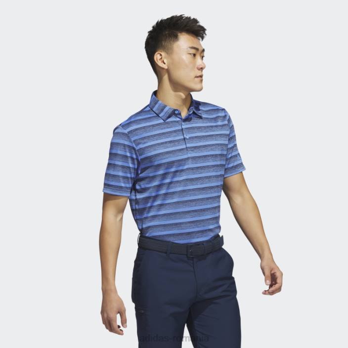 Adidas tricou polo în dungi bleumarin în două culori adidas bărbați albastru marin 2JBN6459