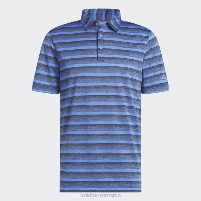 Adidas tricou polo în dungi bleumarin în două culori adidas bărbați albastru marin 2JBN6459
