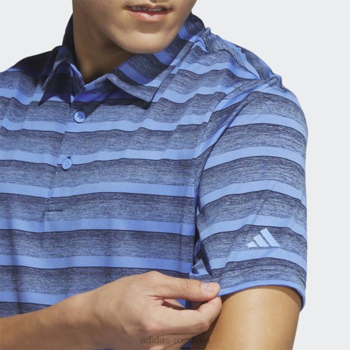 Adidas tricou polo în dungi bleumarin în două culori adidas bărbați albastru marin 2JBN6459