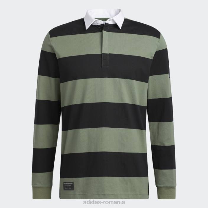 Adidas tricou polo negru adicross cu maneca lunga bărbați negru/verde natural s10 2JBN15083