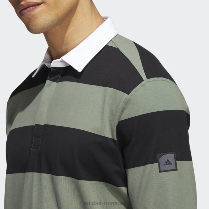 Adidas tricou polo negru adicross cu maneca lunga bărbați negru/verde natural s10 2JBN15083