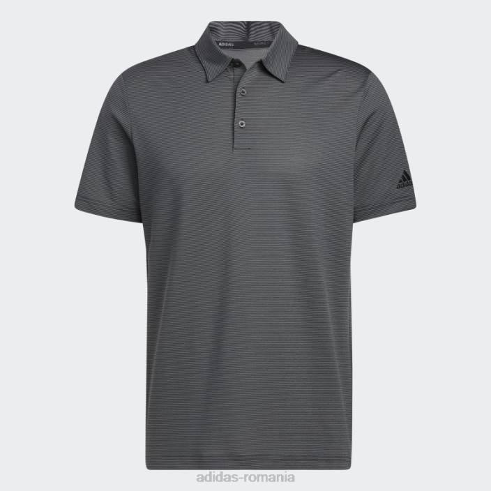 Adidas tricou polo negru cu dungi ottomane bărbați gri inchis 2JBN6082