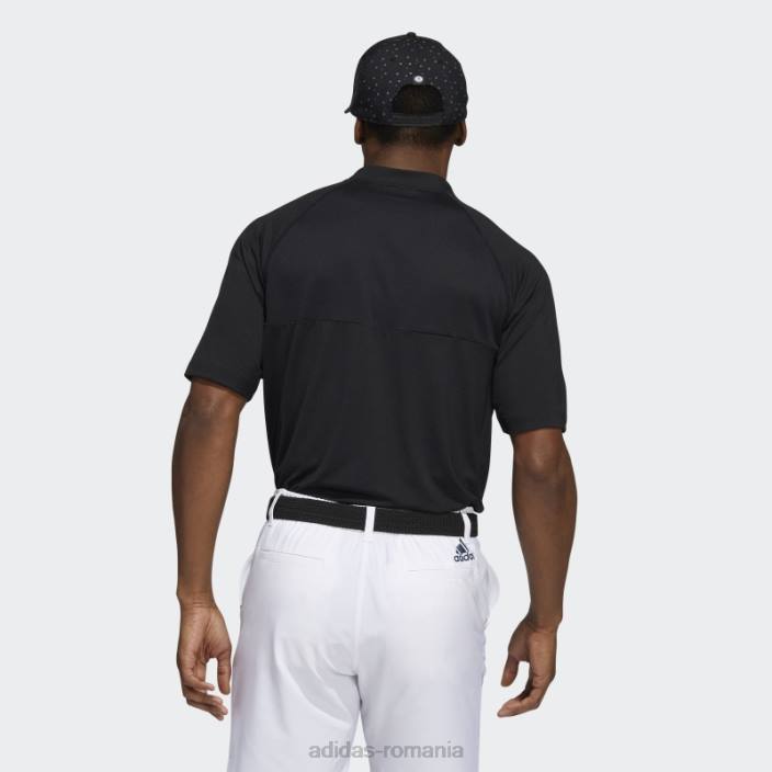 Adidas tricou polo negru cu guler sport bărbați negru 2JBN7090