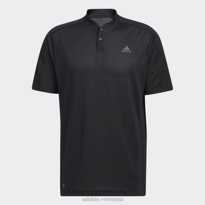 Adidas tricou polo negru cu guler sport bărbați negru 2JBN7090