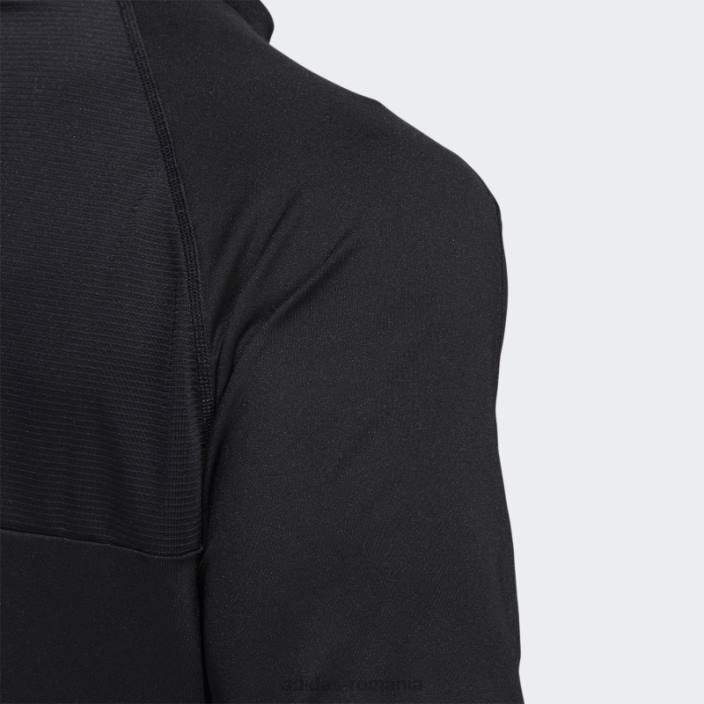 Adidas tricou polo negru cu guler sport bărbați negru 2JBN7090